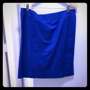 Blue pencil skirt